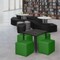 Regency Jean Square Vinyl Ottoman (Set of 4)- Envy Green N6263EG4PK - alternate 2